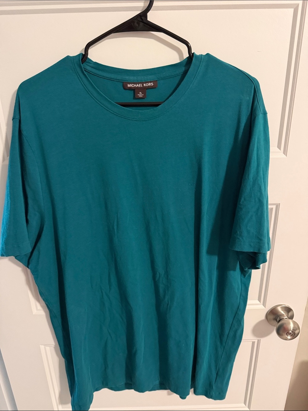 Michael Kors Men’s Teal Crewneck Short Sleeve Tee